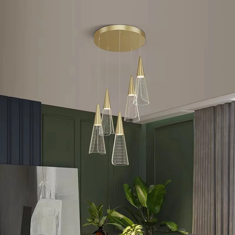 

Modern Art Creative Pendant Lamp Paris Tower Design Atmosphere Chandelier Villa Loft Hanging Light Living Room Dining Droplights
