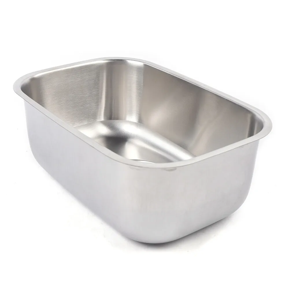 حوض القافلة الجمالي الحديث ذو اللون الفضي والخطوط الناعمة المزج في الداخل RV، مقاس 12.68.664.72 بوصة، مناسب للمركبات الترفيهية #6