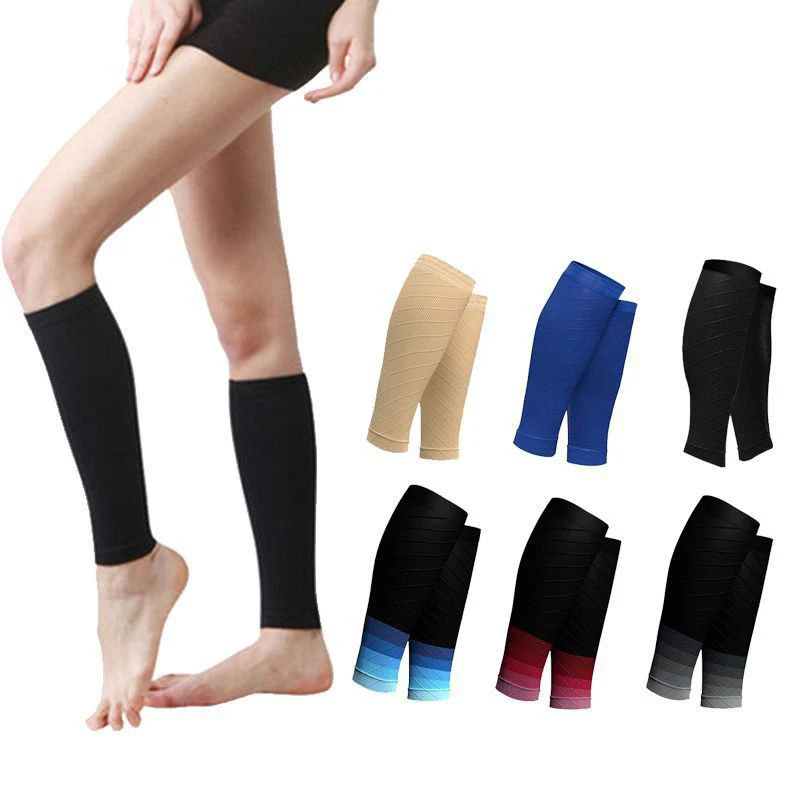 1Pair Calf Support Compression Outdoor Sports Pressure Running Shape Socks Sports Marathon For Women Men Knee Protection Socks