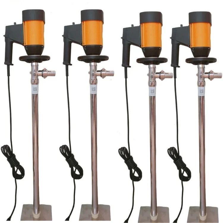 

HD Wholesale Vertical 115v Electric Automatic Nozzle with Flow Meter Chemical Corrosive Liquids Immersion Drum Pump Set