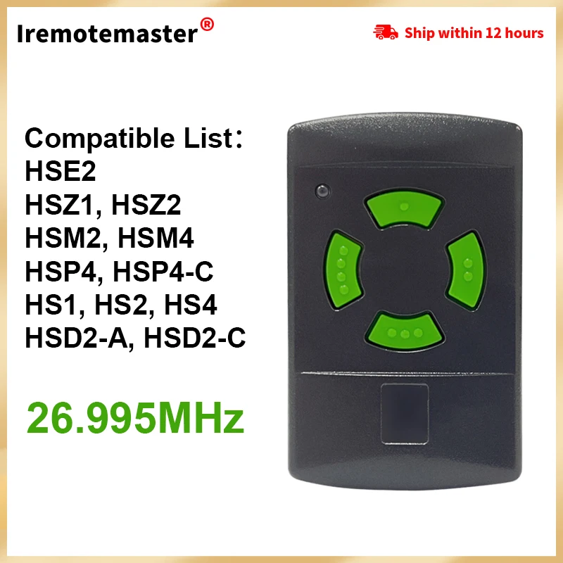 Duplicator HORMANN 26.995MHz HSM4 HS4 HSM2 HSE2 HS1 HS2 Garage Door Remote Control