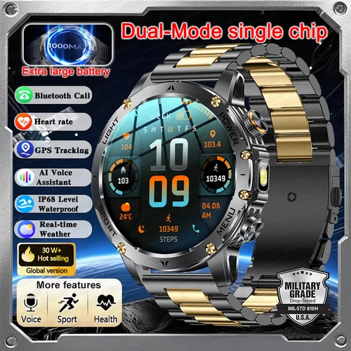 T-rex 3 grado militar 1000mAh batería reloj inteligente IP68 impermeable GPS Bluetooth llamada AMOLED HD hombres deportes 2025 nuevo reloj inteligente