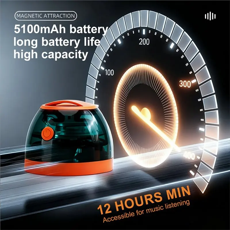 B63B-Bluetooth Wireless Speaker 5100Mah Power Bank Magnetic Phone Holder Suction Cup For Outdoor Cycling Music