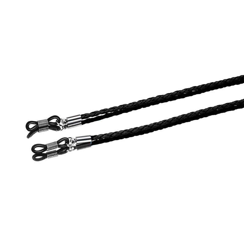 男性と女性のためのロープとストラップ付きの革製サングラス,屋外スポーツサングラス用の滑り止めコード