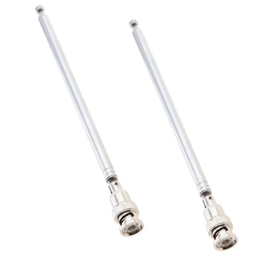 2pcs Radio Scanner Antenna 20-1300MHz 7 Section Telescopic CB Antenna BNC Male Connector Elasticated Antenna