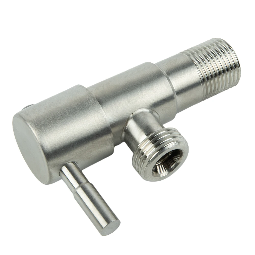304 Stainless Steel Faucet Triangle Valve Replacement 1/2 Inch Thread Angle Filling Valves Parts Angle Triangle Valves For Basin