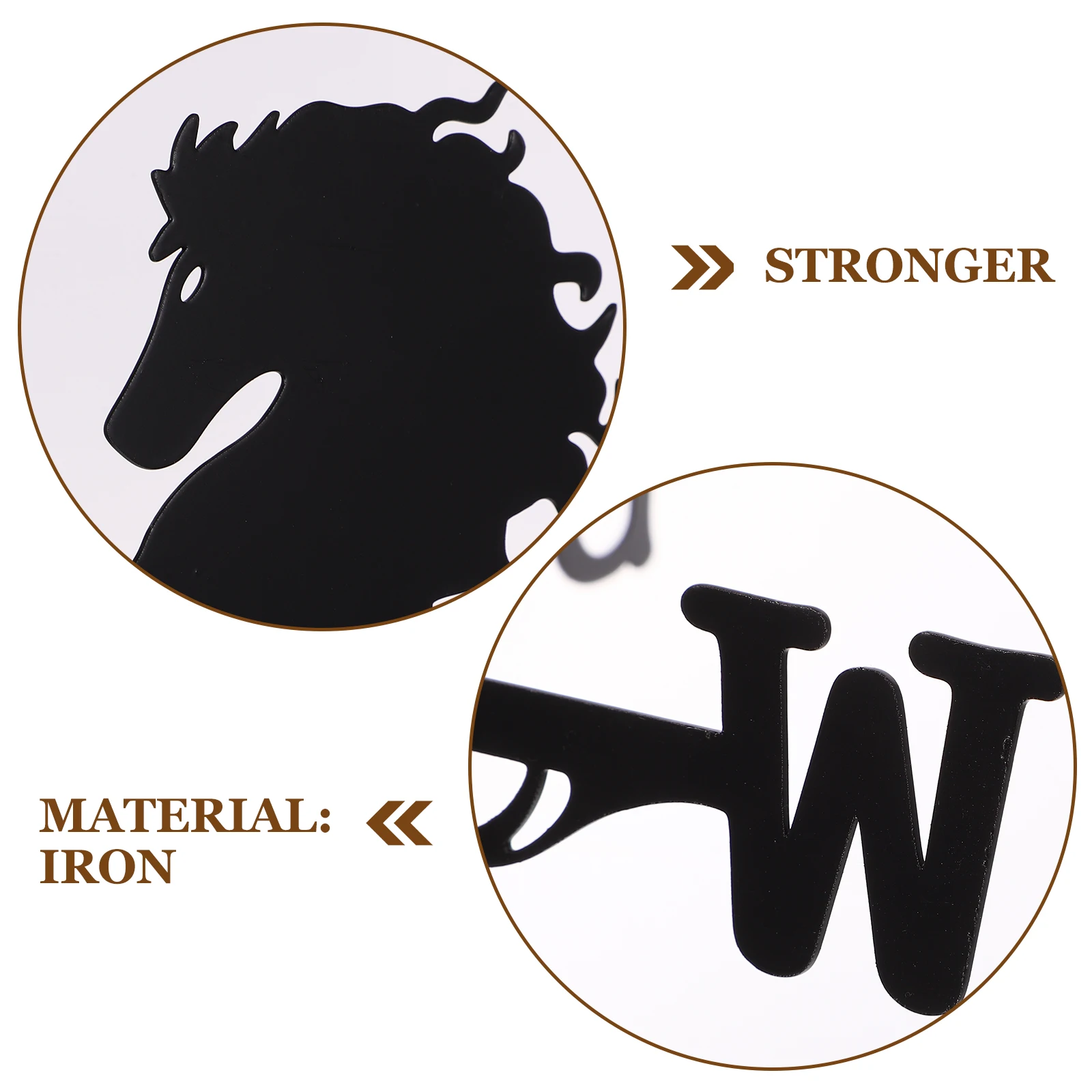 

Iron Horse Weather Vane 3D Roof Decor Wind Direction Indicator Durable Garden Shed Yard Outdoor nament