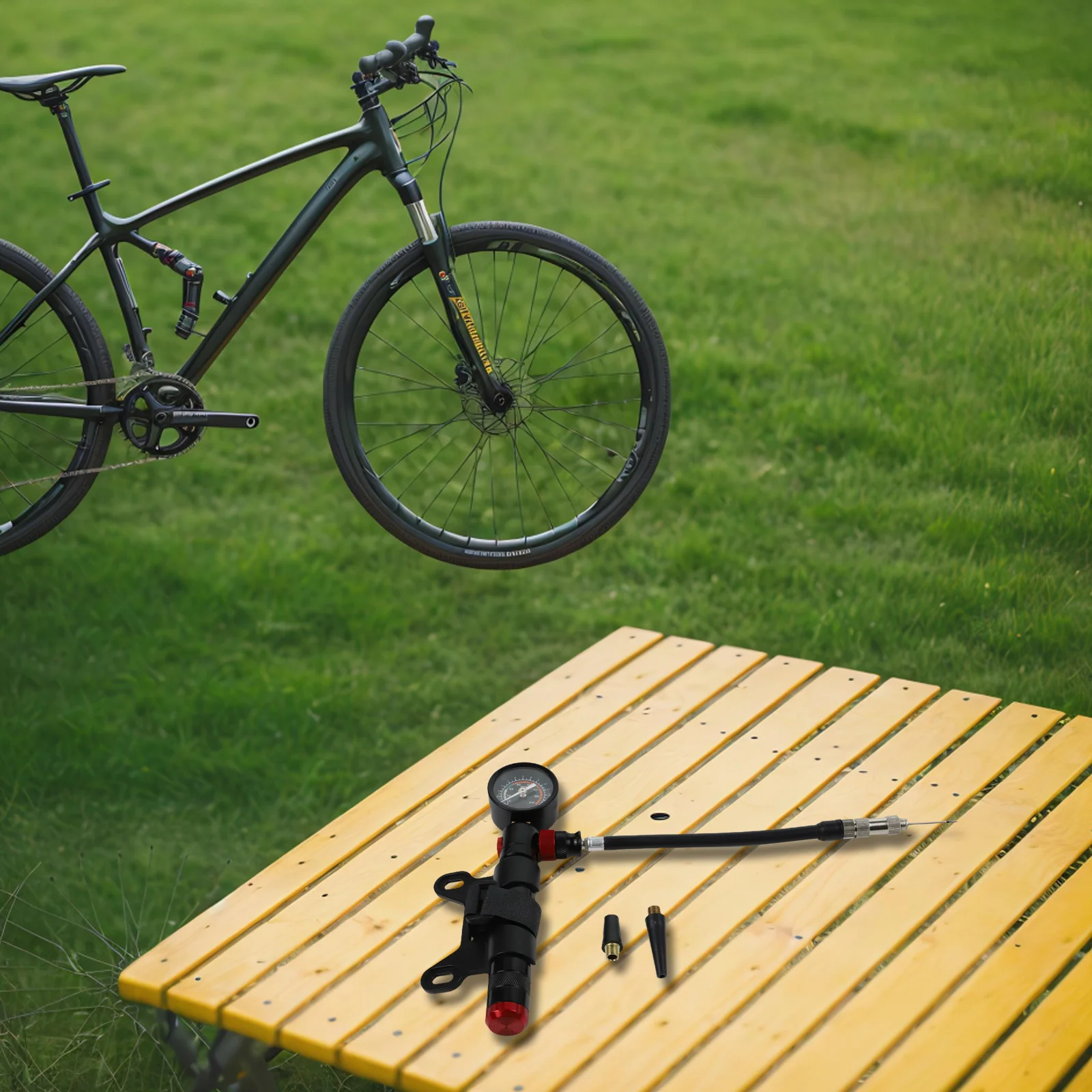 

For Bicycles Bicycle Tire Inflator Outdoor Adventures Dial Width 4 Cm Aluminum Alloy Pump Bicycle Pump Ball Needle Included