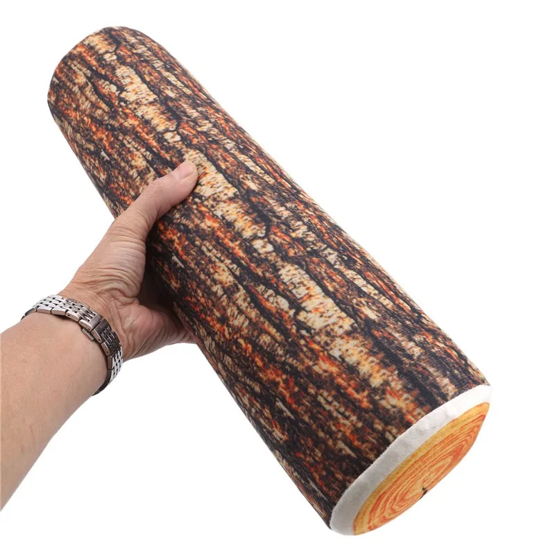 1 Piece Stump Shaped Decorative Pillows Home Car Decor Cute Woods Grain Soft Chair Seat Cushion Pillow