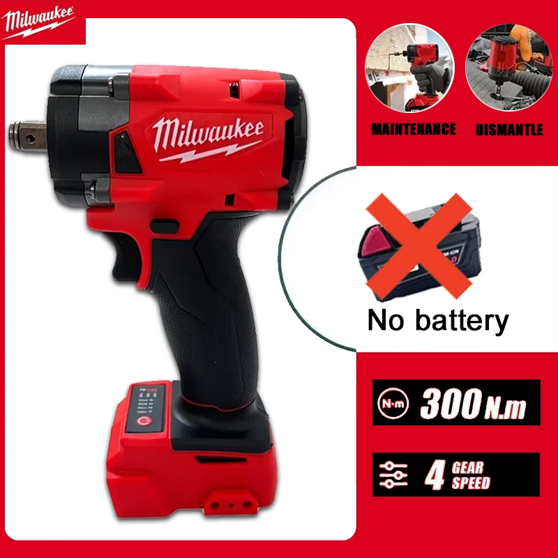 cle-a-chocs-electrique-sans-fil-milwaukee-brushless-1-2-pour-reparation-de-voitures-et-camions-perceuse-a-percussion-outils-rechargeables-avec-batterie-18v