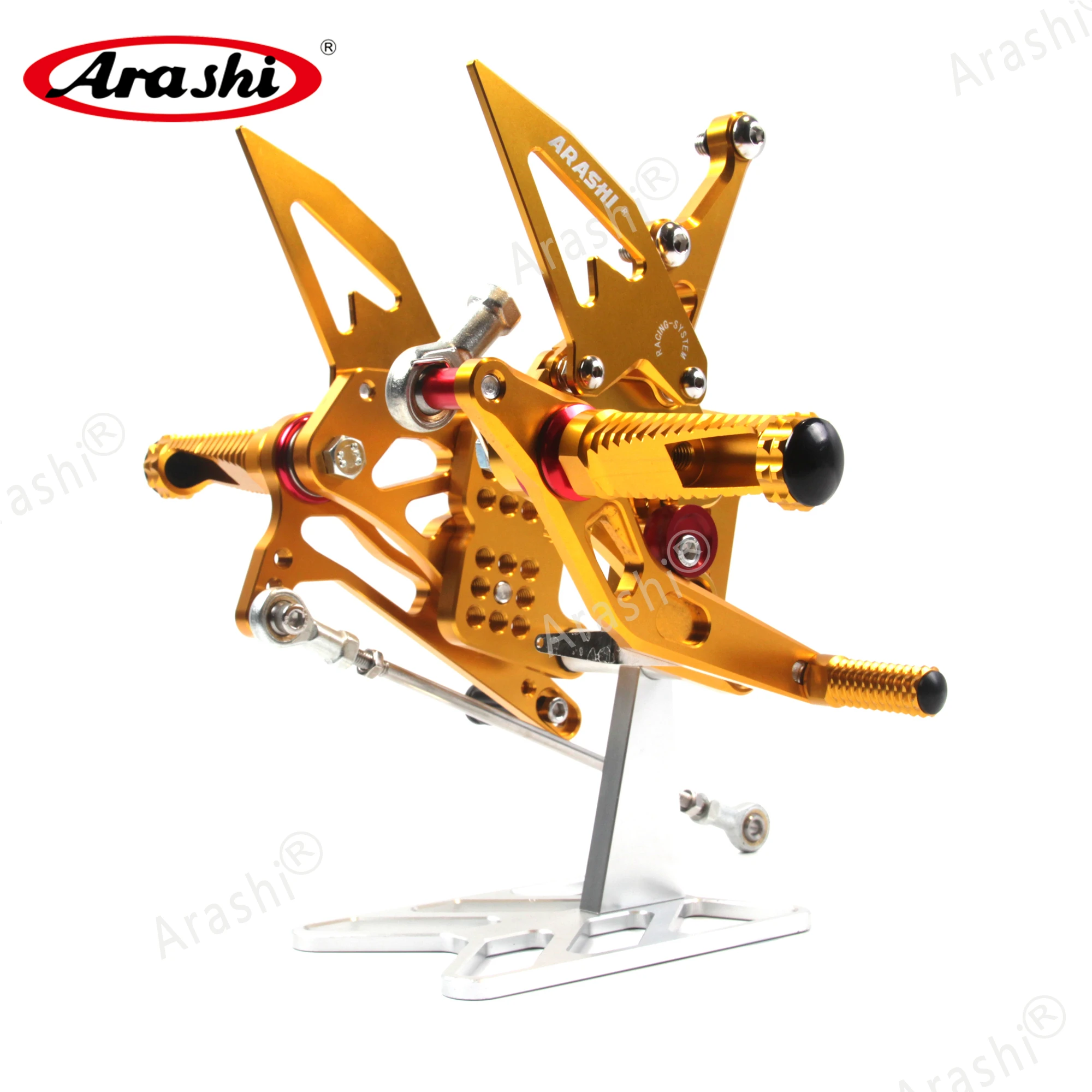 Arashi For Triumph Daytona T595 / T509 / 955i 1997 - 2005 CNC Adjustable Footrests Rider Foot Pegs Rearset 1998 1999 2000 2001