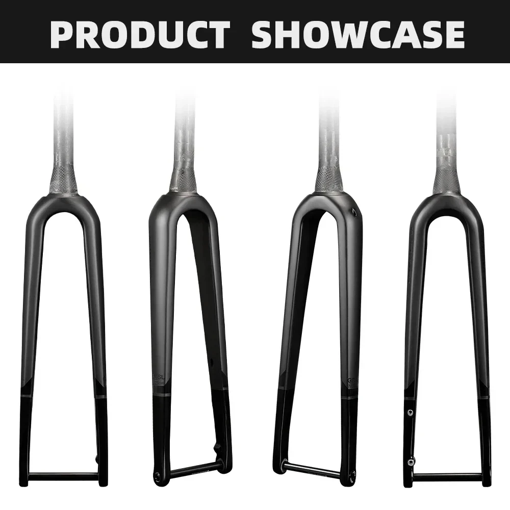 TOSEEK Gravel-Gabel 700C*45C T800 Carbonfaser Fahrrad-Vordergabel Rennradgabel Konische Gabeln QR 9*100mm oder Steckachse 12*100mm – Detail 17