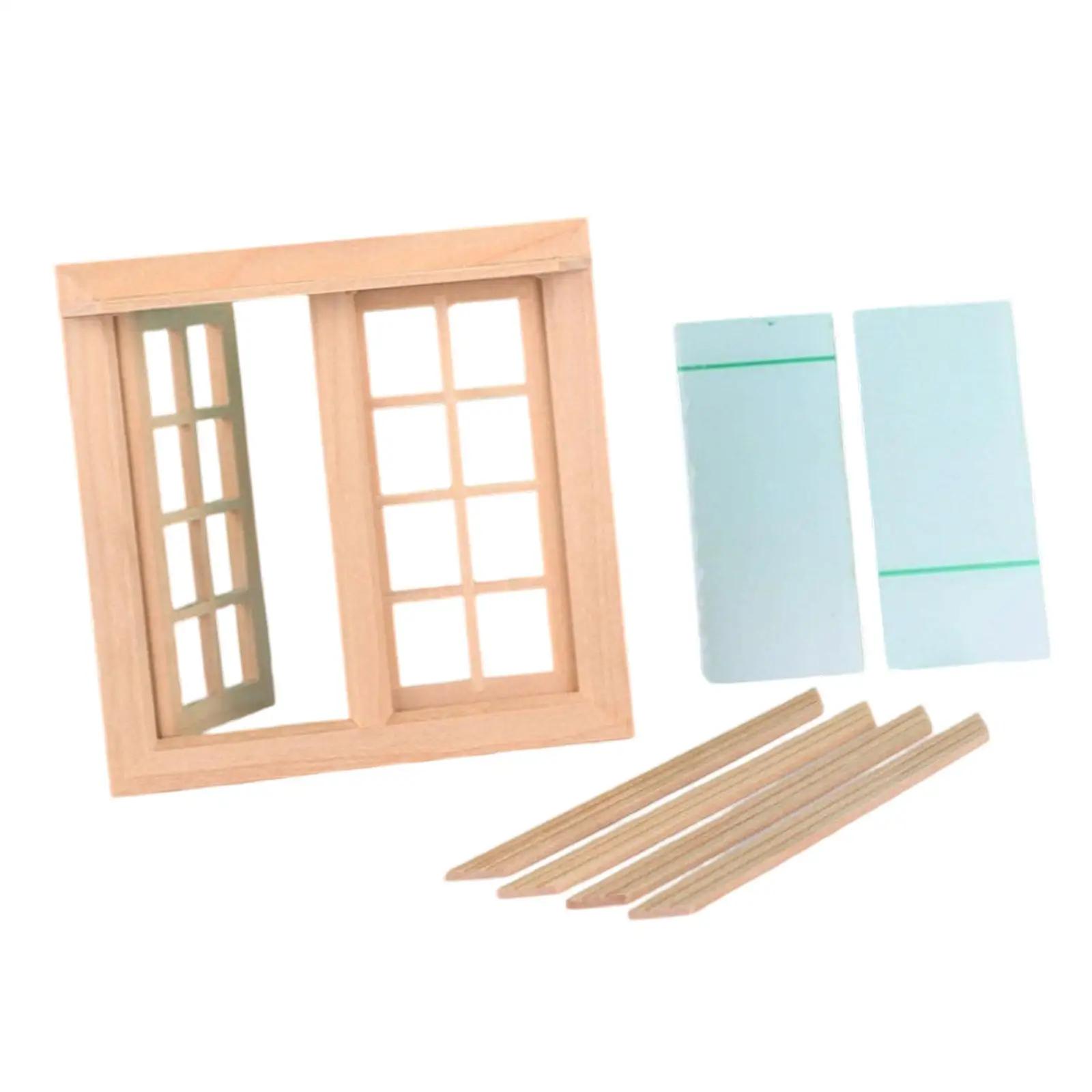 1/12 janela de casa de bonecas em miniatura móveis para casa de bonecas peças artesanais decorações de casa de boneca para artesanato diy modelo construtor fingir jogar