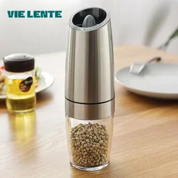 Electric Automatic Mill Spice Salt and Pepper Grinder Gravity LED Light Adjustable Coarseness Kitchen Steak Tool Sets