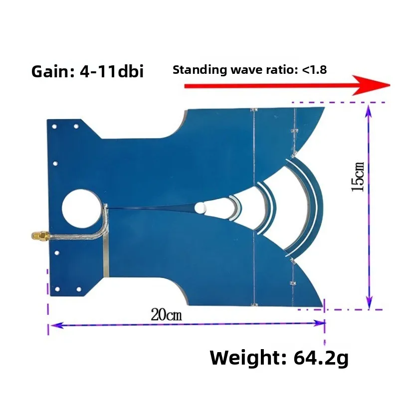 420MHz-10GHz UWB Directional Antenna 4-11dBi High Gain Efficient Upgrade Antenna for Wireless Communication Engineering