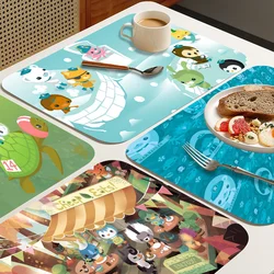 The Octonauts Cartoon Printed Kitchen Tableware Dish Drying Mats Desk Drain Pad Heat Resistant Counter Top Mat Draining Placemat