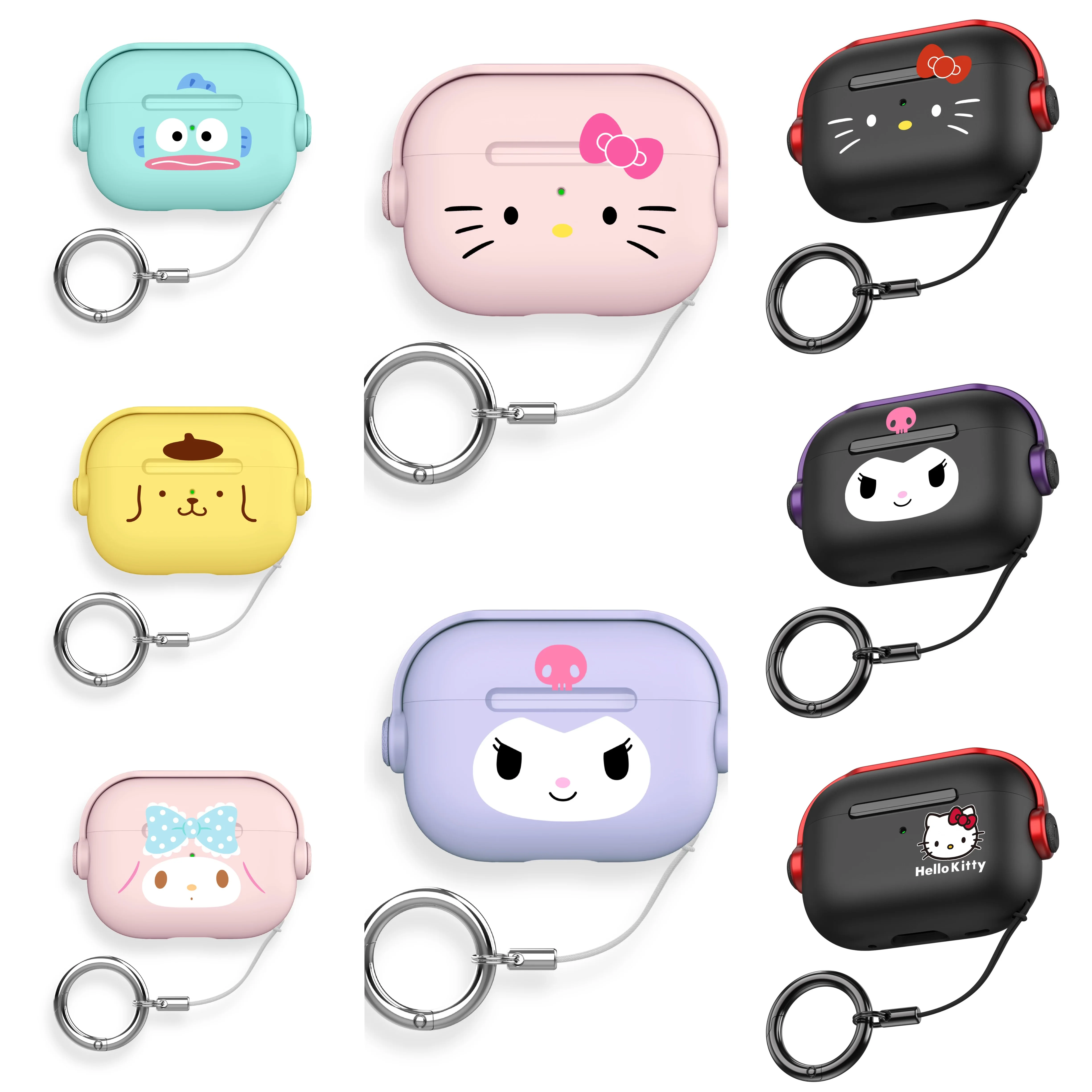 

Cute Hello Kitty Earphone Case For Airpods 4 2 3 1 Pro 2 Airpods Pro3 Wireless Bluetooth Headset Protective Cover With Hook