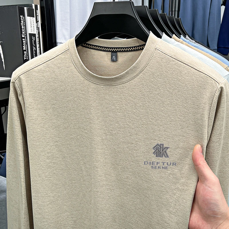 2026 Neues Herren-Basic-Sweatshirt aus Komfortablem, Atmungsaktivem Stoff mit Langen Ärmeln für Herbst und Winter – Detail 10