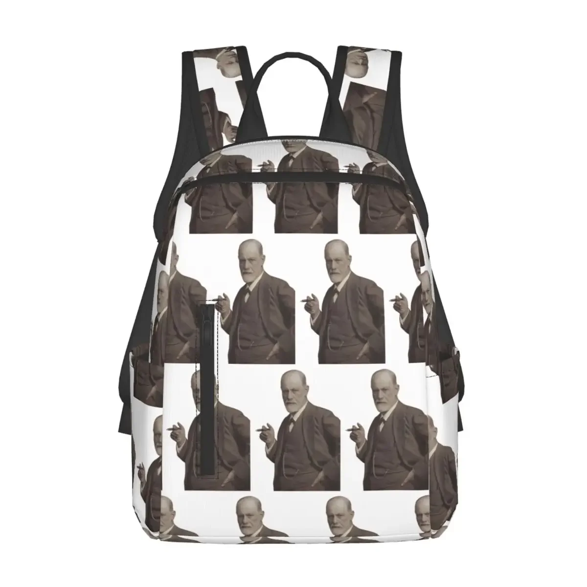 Freud With Cigar Blush Pink Backpack Large Capacity Kids BookBag School Bag Shoulder Bags for Men Women