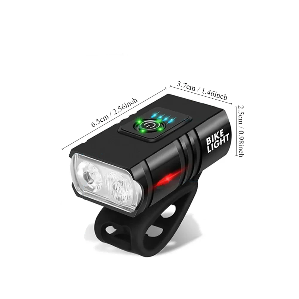 1pc USB Rechargeable Bike Light T6 LED Bicycle Lights 6 Modes MTB Flashlight Bicycle Headlight for Cycling Bicycle Front Lamp