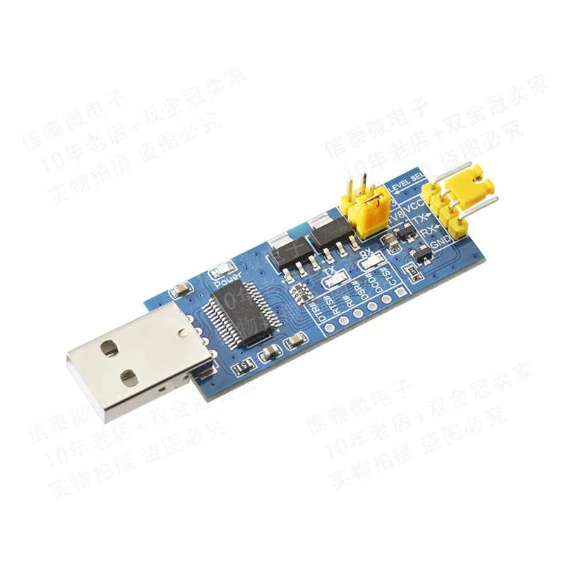 Puerto serie USB a TTL placa pequeña 5V/3,3 V/1,8 V nivel descarga línea de programación FT232RL Módulo de puerto serie