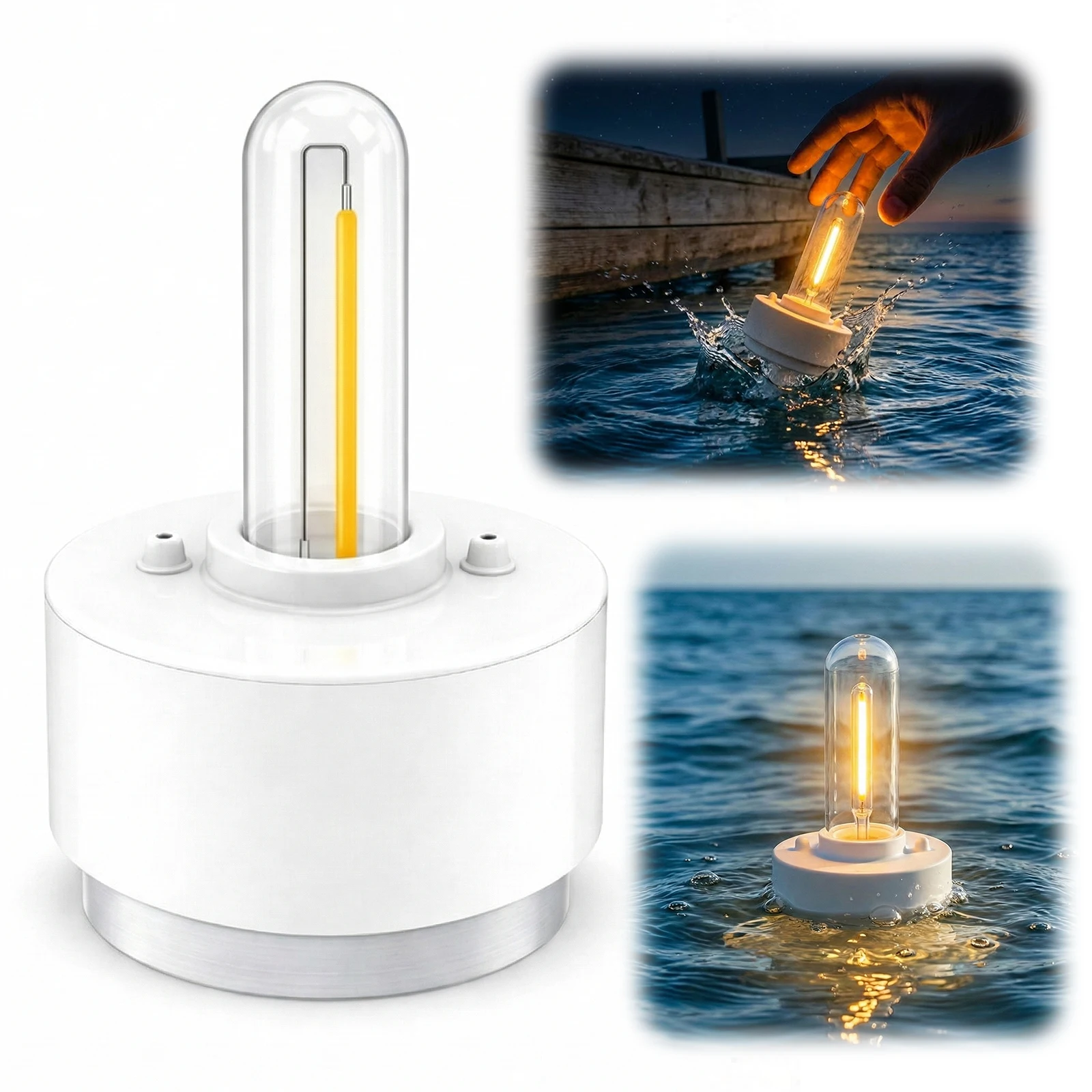 

ABS Boys Girls 5+ Hydro-Powered Lights Aesthetic Floating LED Light Salt Water Powered Emergency Light for Indoor Home Learning