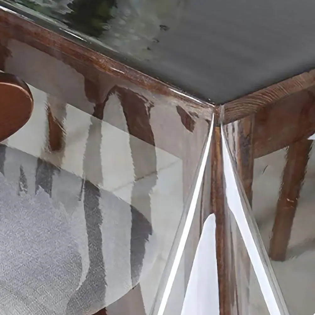 Transparent Round Tablecloth PVC Waterproof and Oil-Proof Table Cover Lightweight Portable for Dessert Display Dining Tables