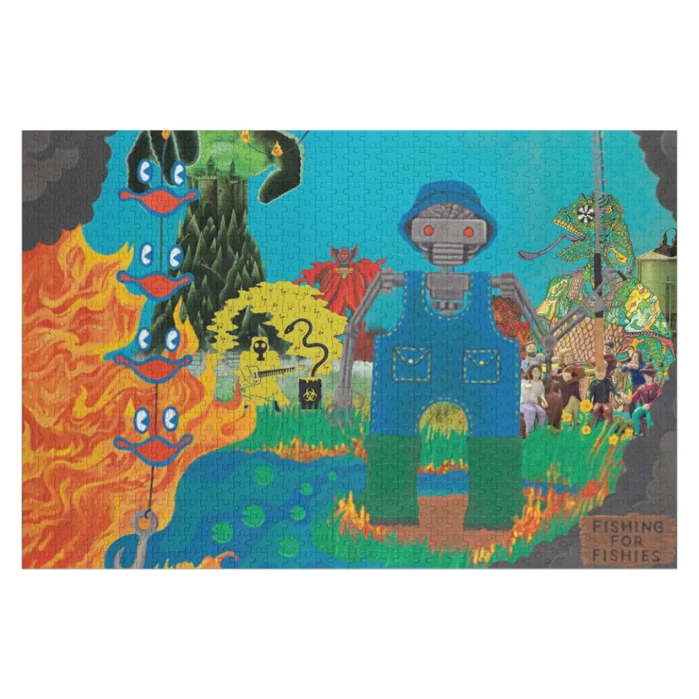 

King Gizzard Album Art Collage Jigsaw Puzzle Works Of Art Adult Wooden Puzzle