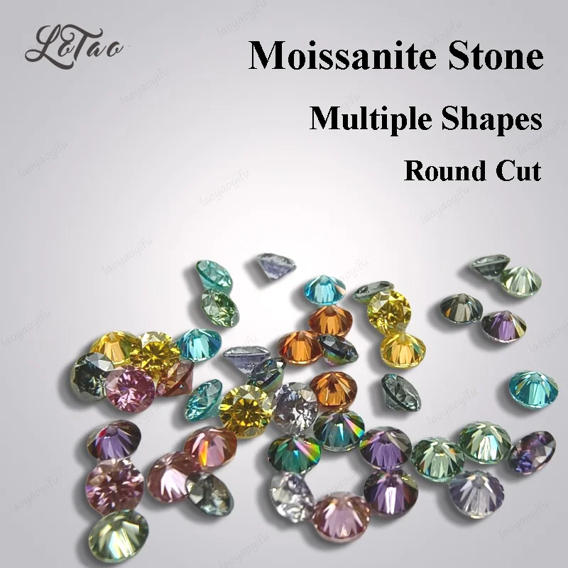 

Moissanite Stone Extremely Shiny Quality Round Cut Combination Chain Charms for Advanced Jewelry Making with Certificate