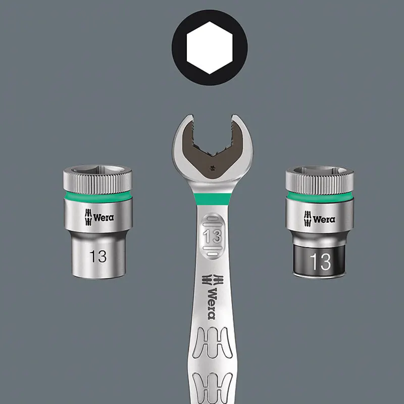 Imagem -04 - Wera Zyklop-soquete de Chave de Catraca Hexagonal Cabeça Sextavada 8790 mm 4.5 mm mm 5.5 mm mm mm mm mm 10 mm 11 Milímetros 12 Milímetros 13 Milímetros 4