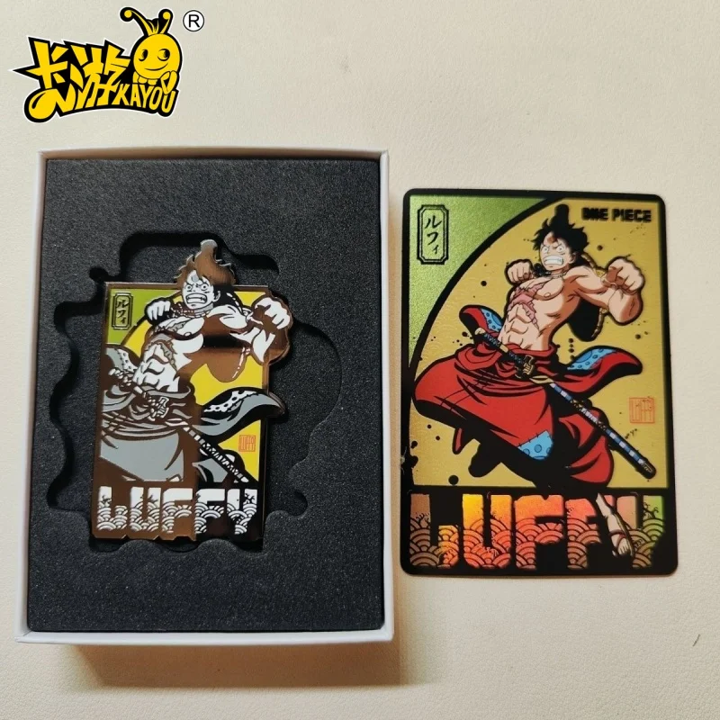 Kayou – carte Badge originale une pièce, carte de Collection Anime Luffy Zoro, personnage périphérique pour jouets d'anniversaire pour enfants, cadeau pour Fans