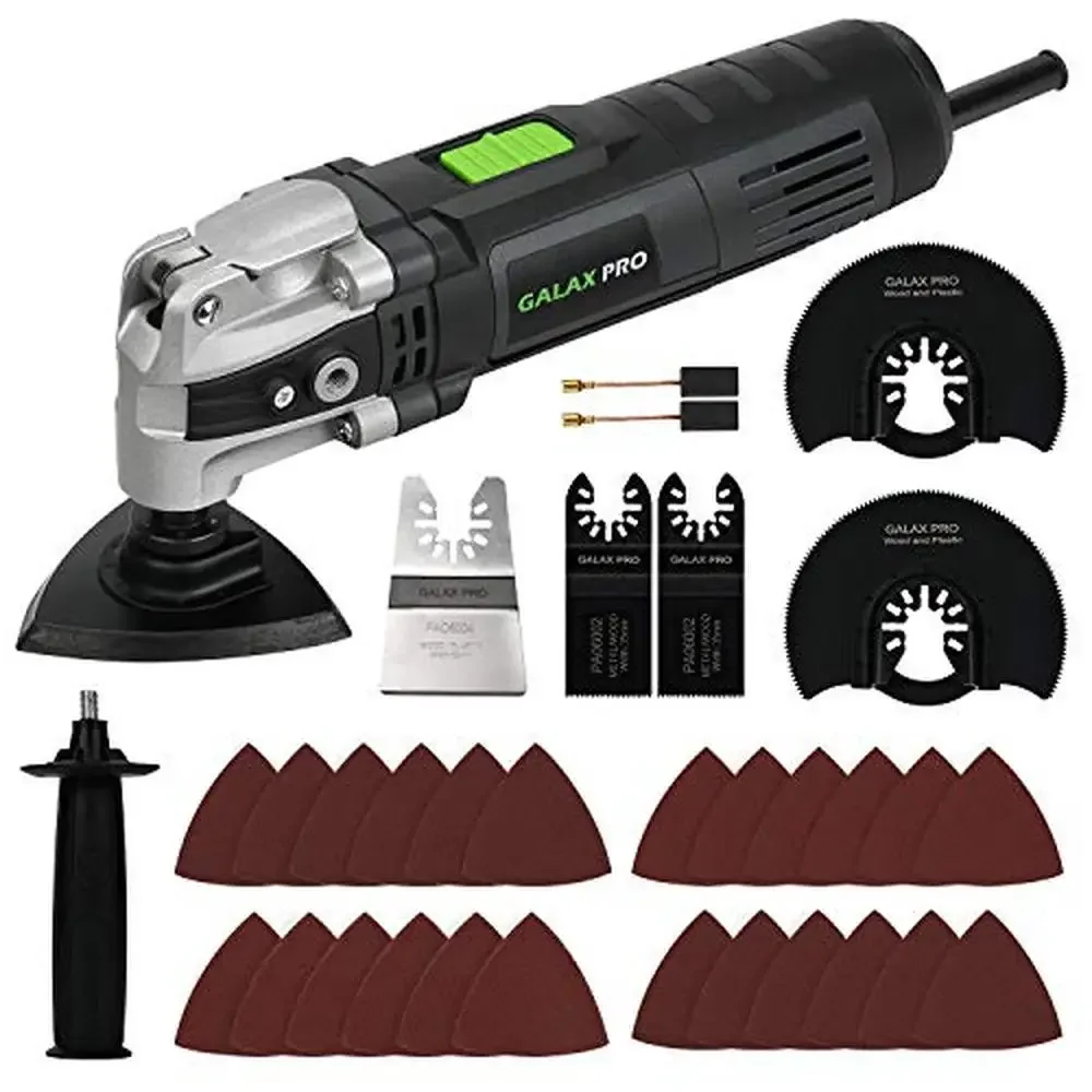 

6-Speed Oscillating Multi Tool Kit with Quick Clamp System 30pcs Accessories Variable Angle Wide Application Compact and