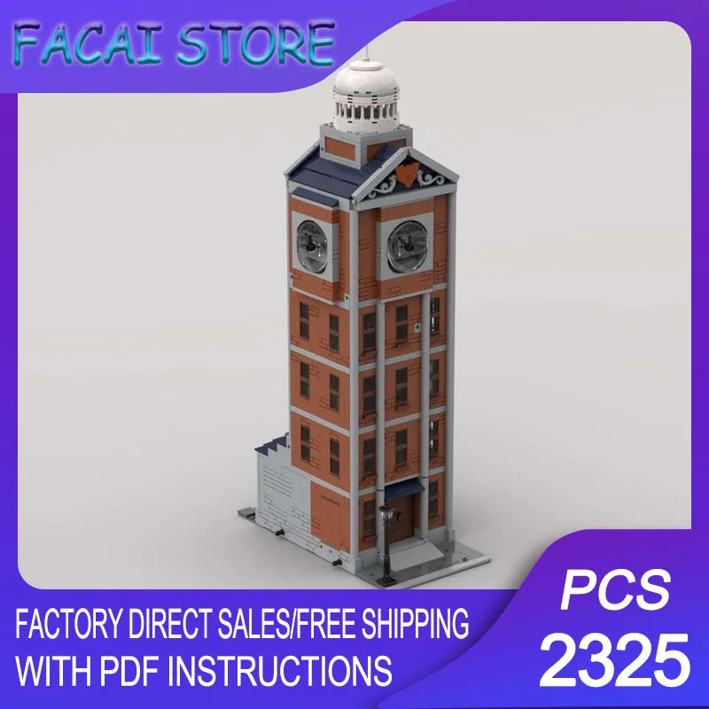 

Movie Model Moc Building Bricks Modular Clock Tower Model Technology Block Famous Scene Christmas DIY Toy Construction Gift