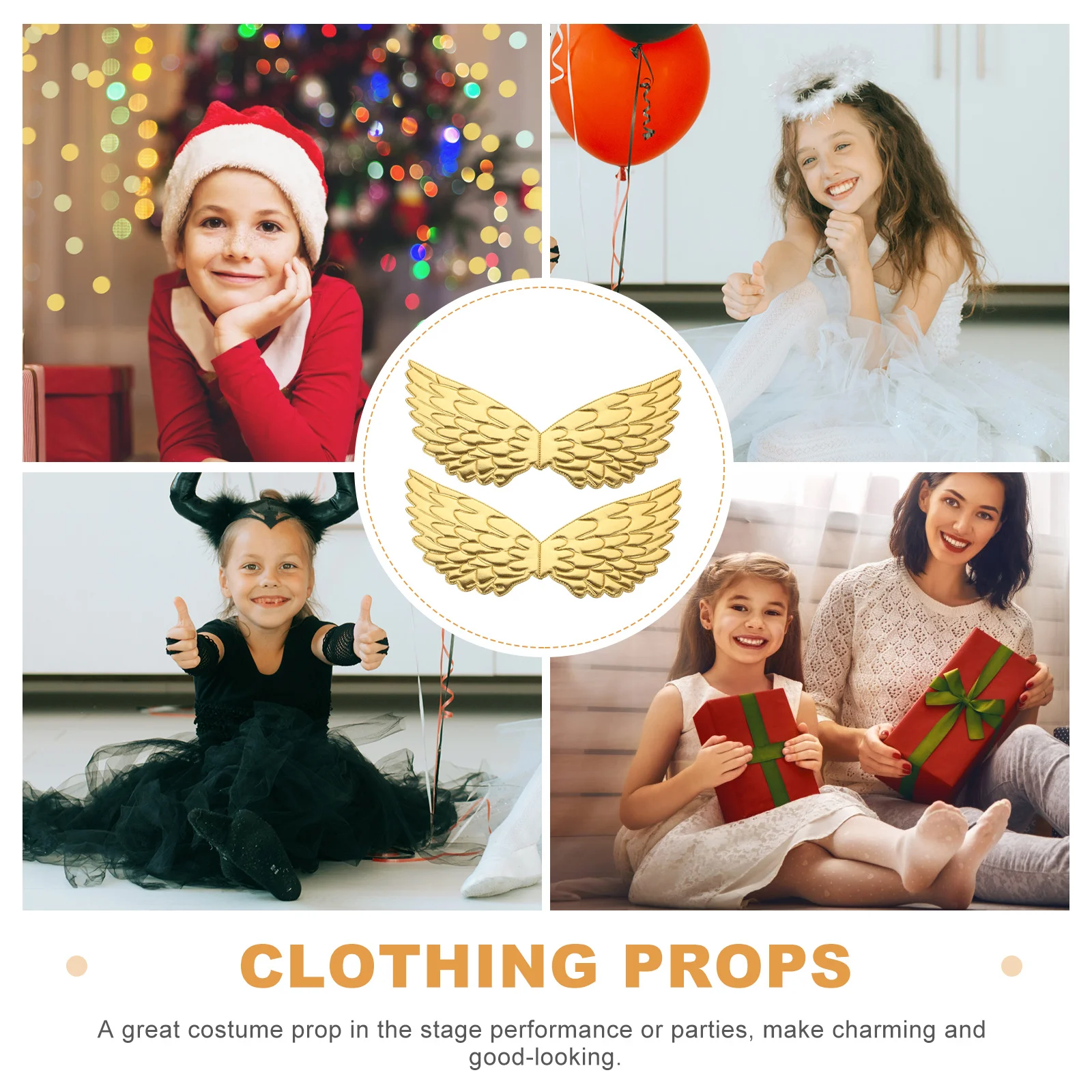 

5pcs Unicorn Wings 28Cm Angel Wing For Girls Cosplay Party Stage Performance Fairy Wing Prop Costume Accessories