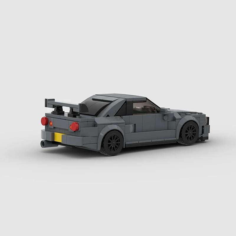 Hot MOC Skyline GT-R R34 Speed City Car Champion Racer Supercar Fast & Furious Building Blocks Brick Racing Technique Kid Toys