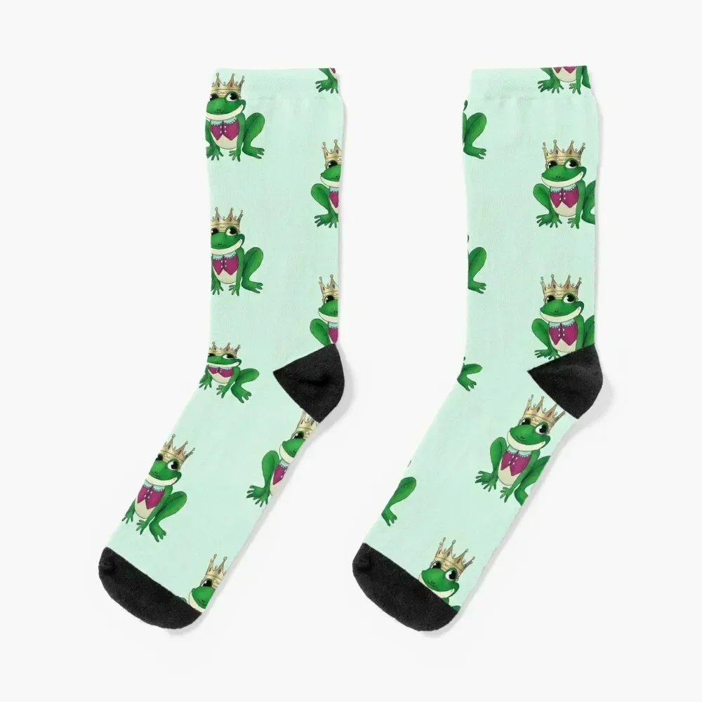 frog Prince Socks FASHION funny sock christmas gift winter thermal Men Socks Luxury Brand Women's