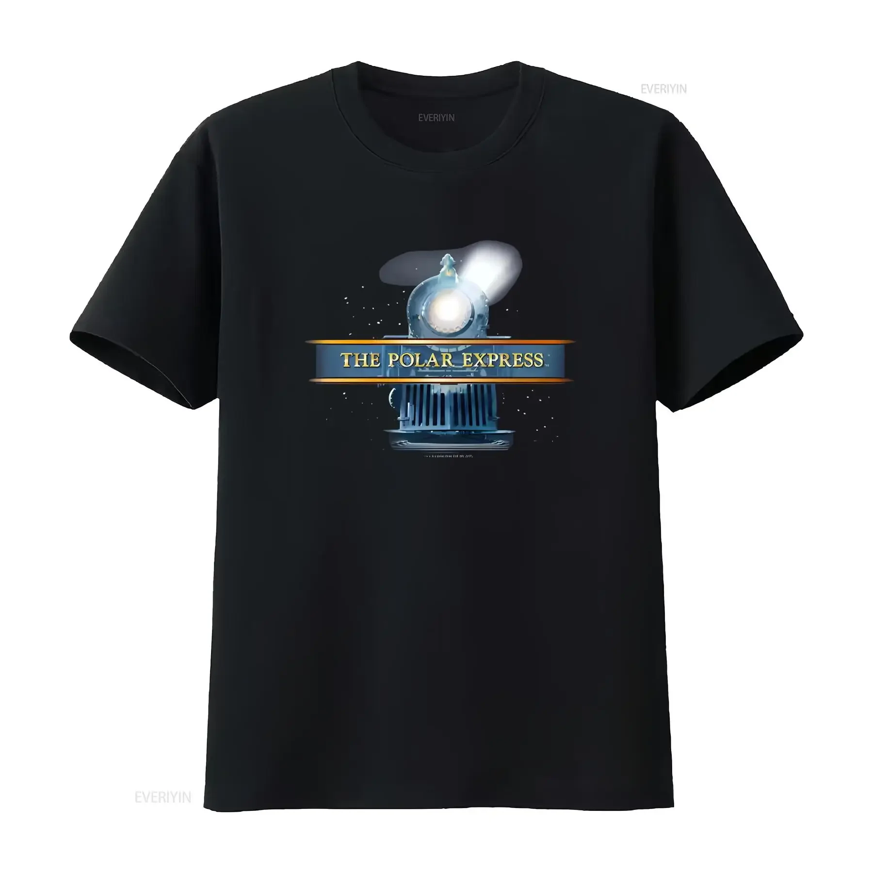The Polar Express Movie Train Logo Licensed Adult T Shirt Official Design for Fans vintage Washed Top For Everyday Wear