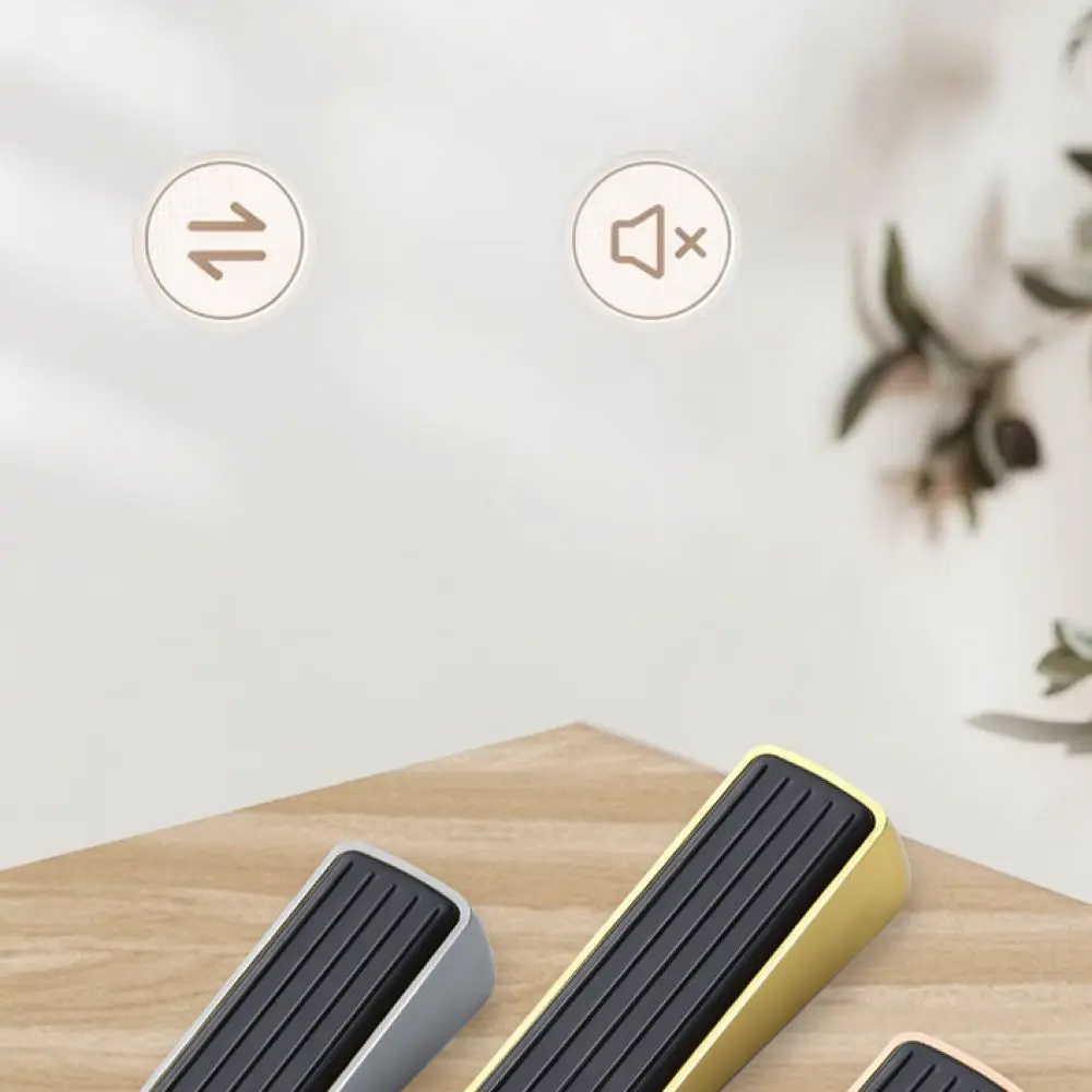Silent Rubber Door Stopper Anti Slip Buffer Zinc Alloy Floor Mounted Protective Wedge Hardware For Modern Home