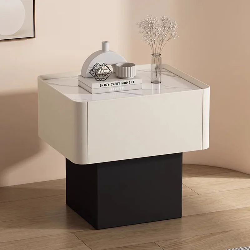 Miniature Storage Cabinet Nightstand Modern Aesthetic Luxury Bedside Nightstands Organizer Wood Tables De Nuit Home Furniture