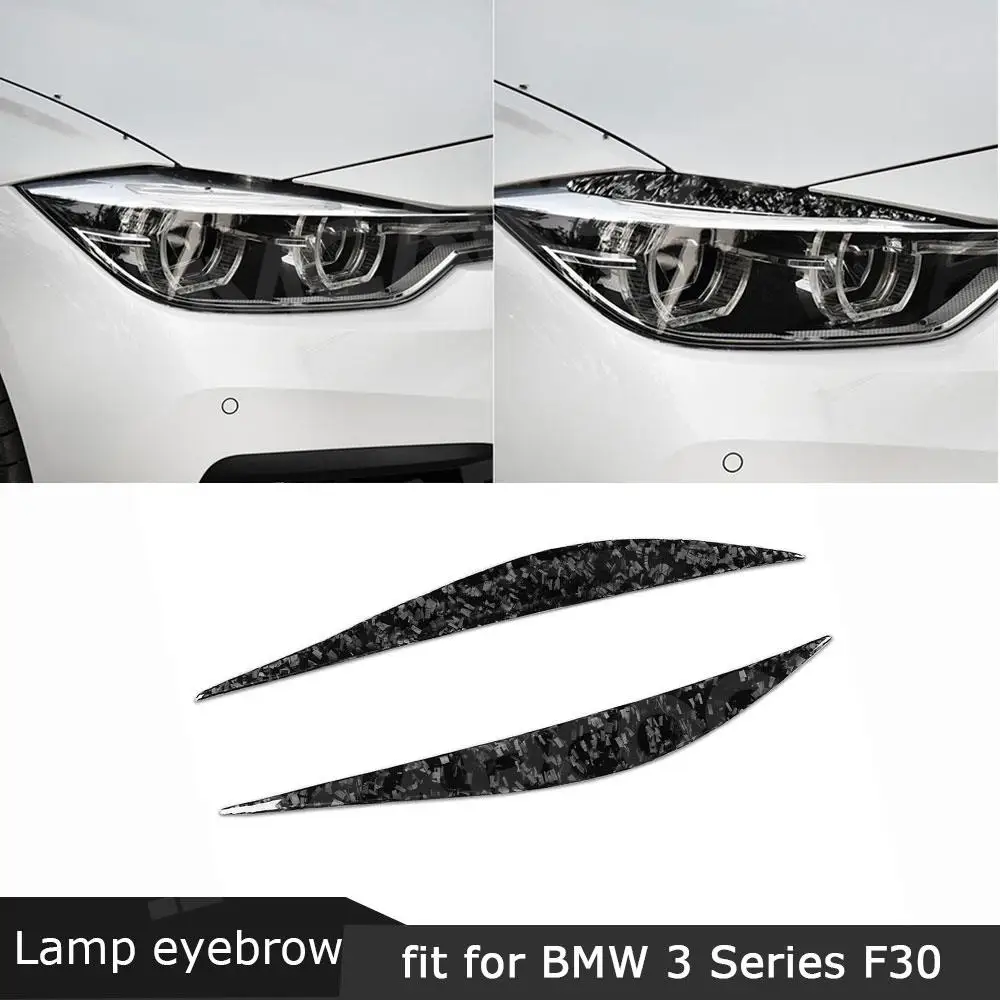 

Forged Carbon Fiber Front Bumper Eyebrow Headlight Covers for BMW 3 Series F30 2012-2018 Car Styling