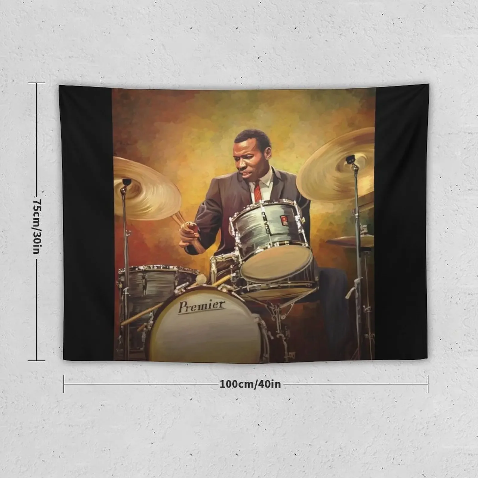 Honoring Elvin Jones: Great Jazz Drummer Tapestry For Bedroom Home Decorations Home Decoration Hanging Wall Tapestry