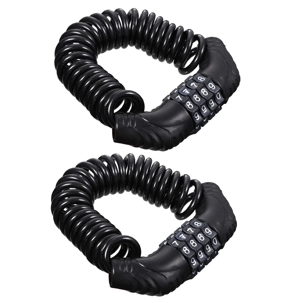 

2Pcs Password Lock for Bicycle Waterproof Steel Wire Cable Anti Theft Extendable Bike Lock Combination Security