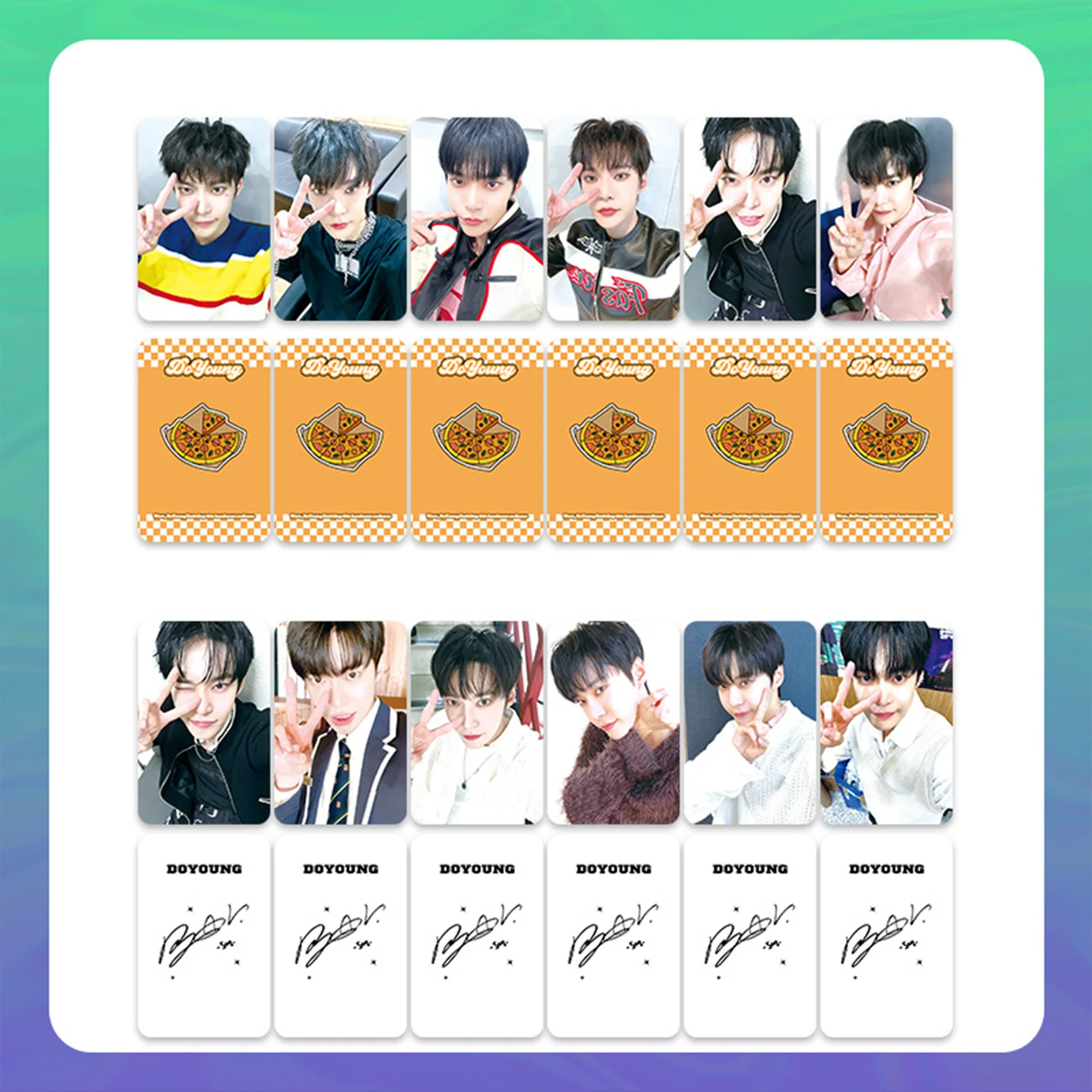 6pcs KPOP 127 INS Style Selfie Photocards DoYoung JungWoo Korean Double-Sided LOMO Cards YUTA TaeYong Fans Collections