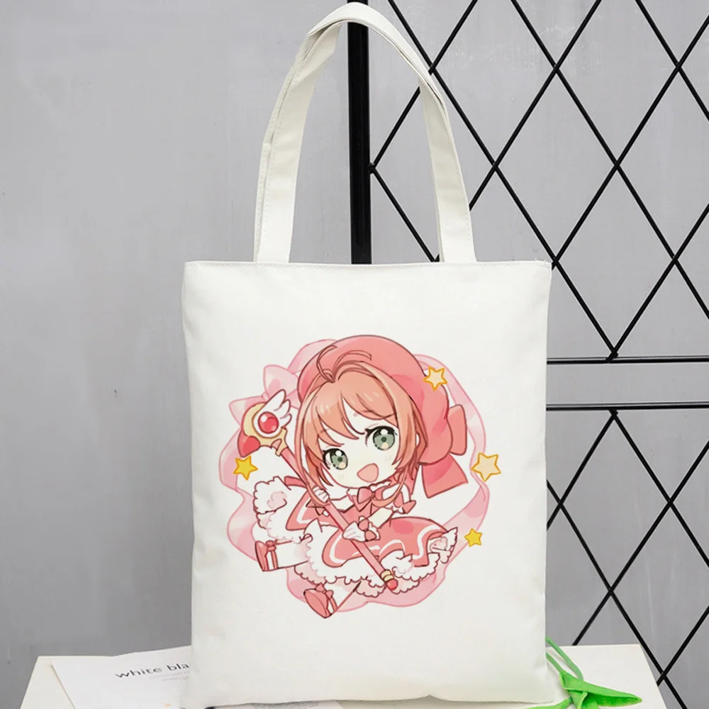 Sakura Vard Captor tote bag einkaufstasche y2k torba na zakupy foldable sac cabas femme