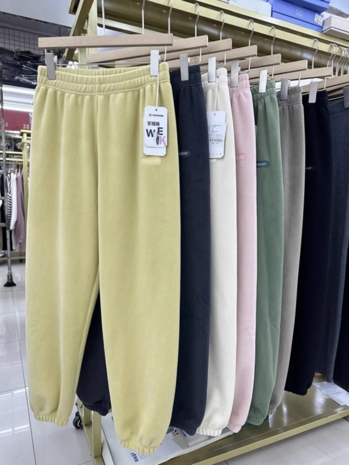 Fashionable Thickened Fleece Week Pants High Waist Wide Leg Pants Home Wear Casual Outfit Autumn Winter Warm Ladies Trousers