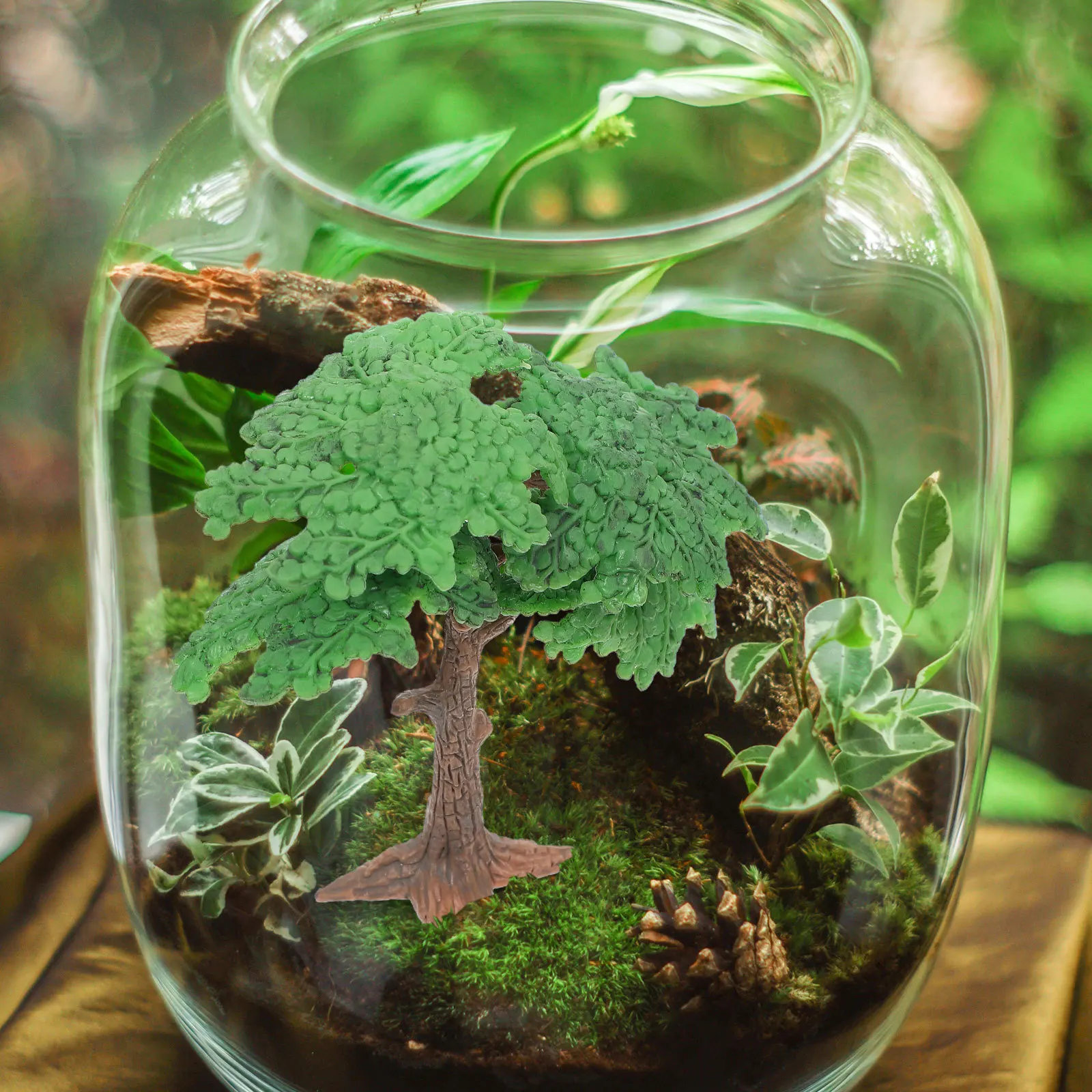 

3Sets Artificial Pine Tree Ornaments Fine Workmanship Desktop Tree Accessories for Micro Landscape Decoration Scene Layout Props