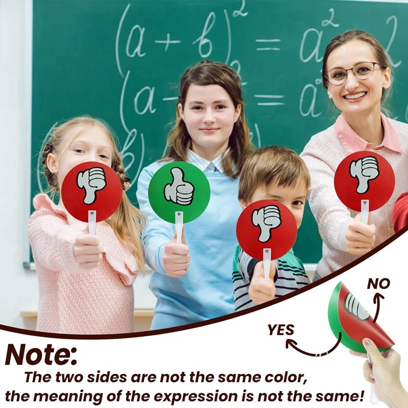 Palettes d'irritation pour petit groupe, fournitures pour salle d'enseignant, facile à utiliser, oui ou non, 10 paquets, pouces vers le bas, V18e