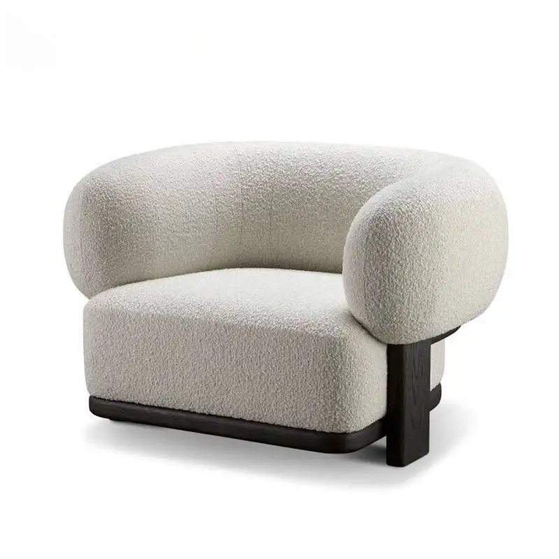 Nordic Hotel Chairs Lounge Single Soft Relaxing Chairs Comfortable Wood Sillones Modernos Para Sala Living Room Furnitures