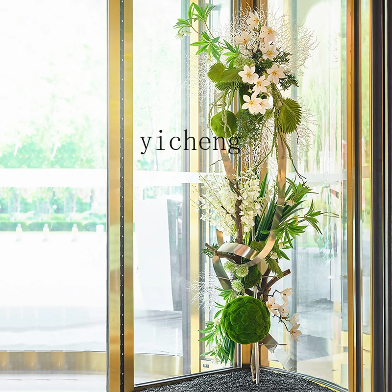 

LX Artificial Flowers Fake Flowers Mall Lobby Hall Decoration Floor Decoration
