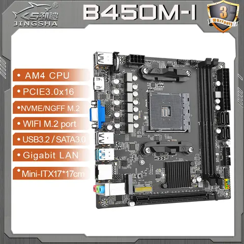 B450 M-I mini ITX carte mère processeur AMD double canal DDR4 mémoire AM4 carte mère M.2 NVME prend en charge Ryzen 5500 5600 5600G CPU